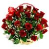 Giftnmore-50 Red Roses Handle Bucket Arrangement
