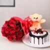 Roses Teddy Cake
