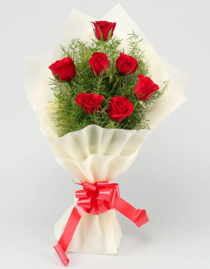 Giftnmore-7 Red Roses Bunch