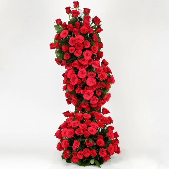 Giftnmore-100 Red Roses Premium Arrangement