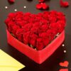 Giftnmore-Heart Roses Arrangement