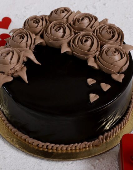 Giftnmore-Chocolate Rose Designer Cake