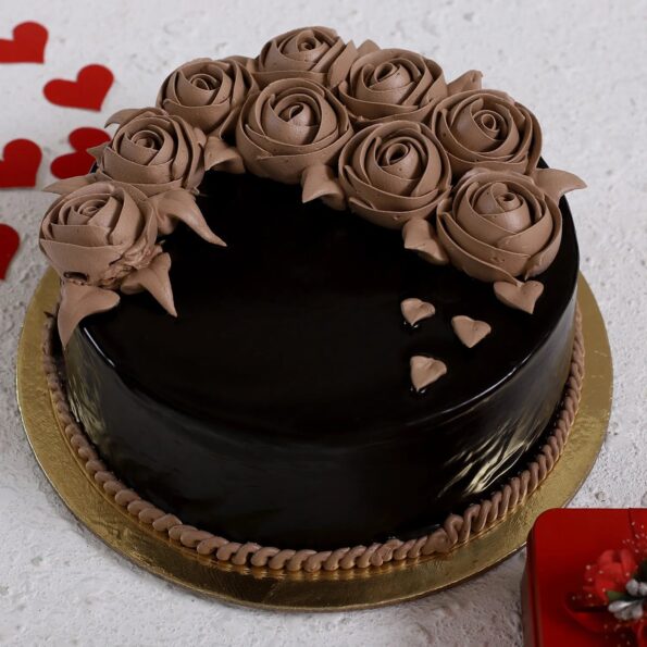 Giftnmore-Chocolate Rose Designer Cake