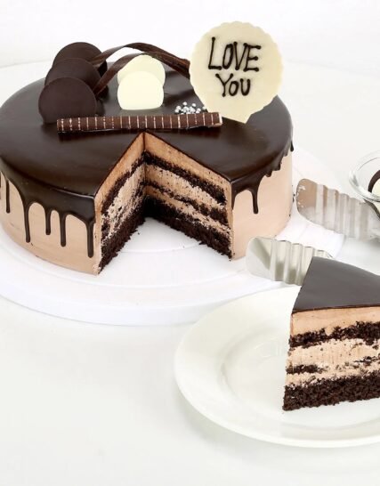 Giftnmore-Love You Valentine Chocolate Cake 1