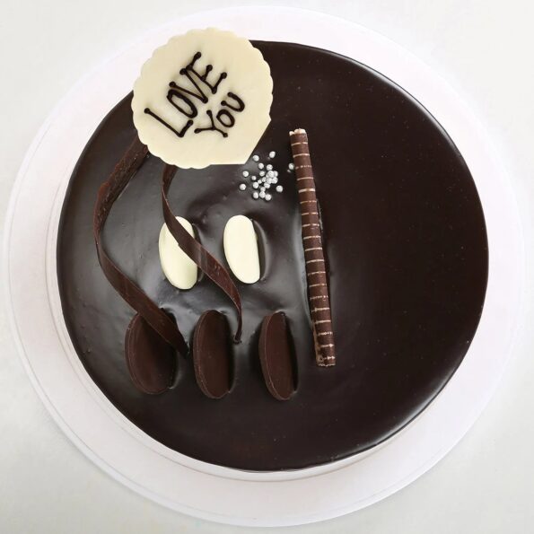 Giftnmore-Love You Valentine Chocolate Cake 3