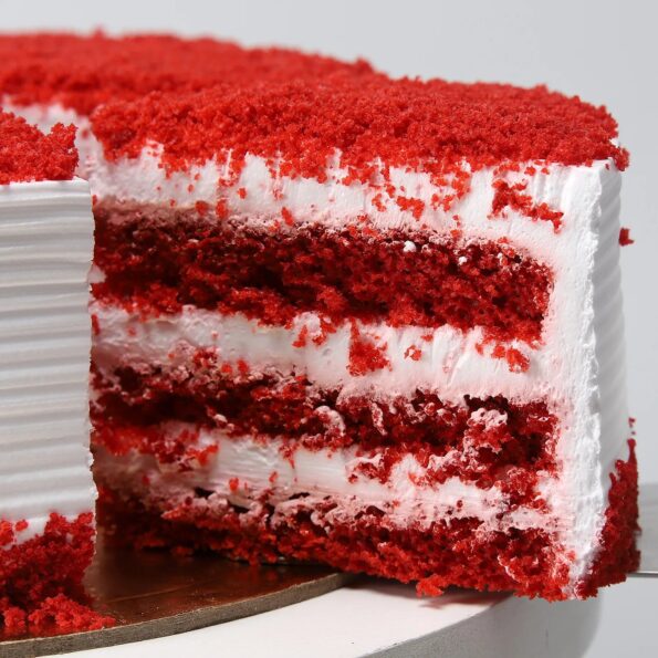 Giftnmore-Red Velvet Fresh Cream Cake 4
