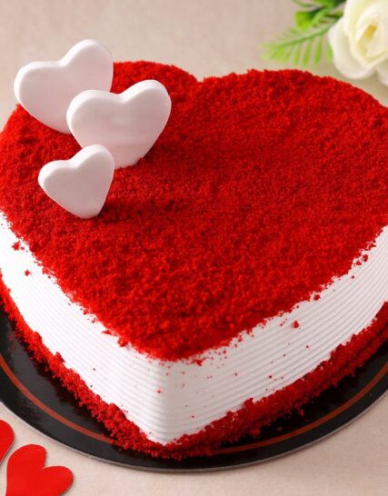 Giftnmore-Valentine’s Heart Red Velvet Cake