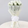 Giftnmore-Delightful White Roses Bouquet