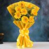 Giftnmore-Yellow Mystique Gerbera Bouquet