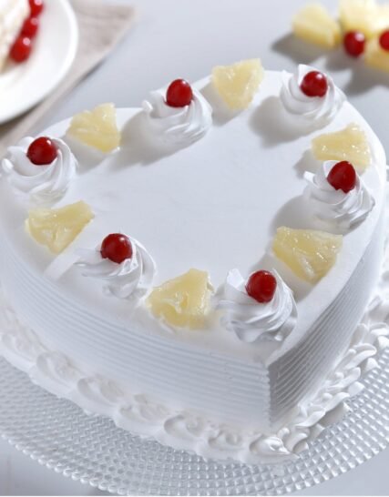 heart shaped pineapple cake