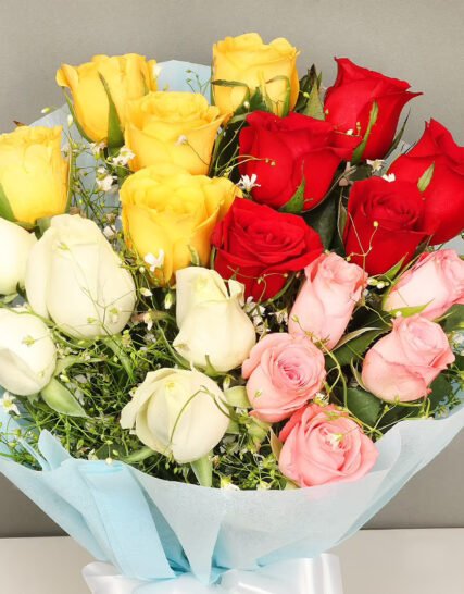 Giftnmore-20 Roses mix flowers buckey 1