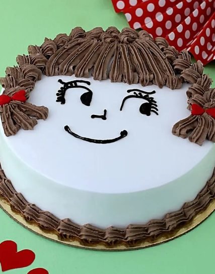 Cute Doll Chocolate Cake
